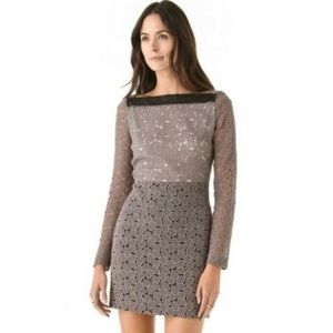 Diane Von Furtsenberg Lace Overlay Mini Dress